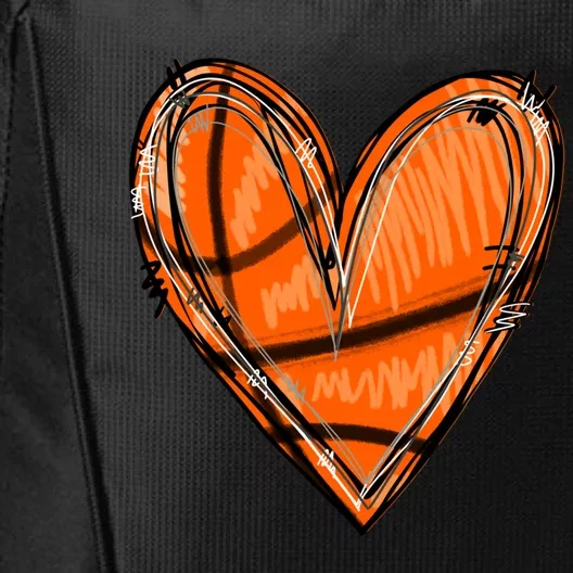 Basketball Heart Basketball Game Day Vibes Basketball Mom Gift City Backpack