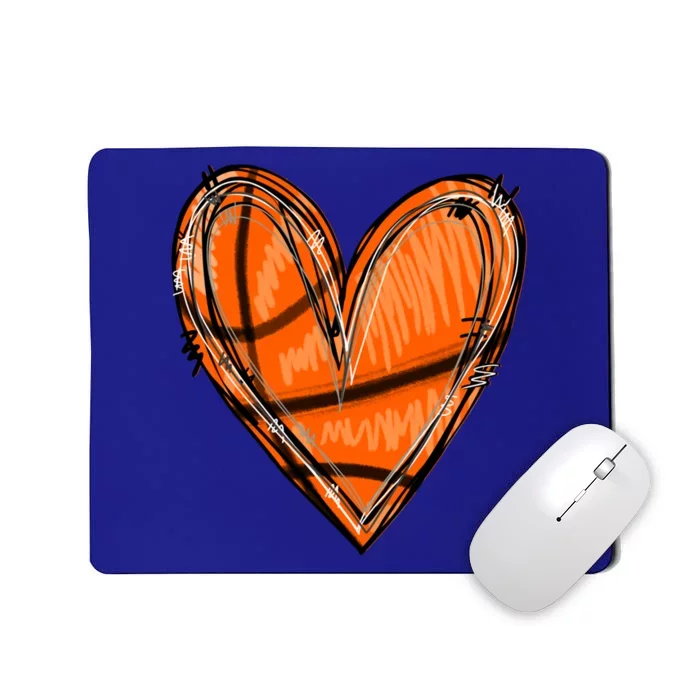 Basketball Heart Basketball Game Day Vibes Basketball Mom Gift Mousepad