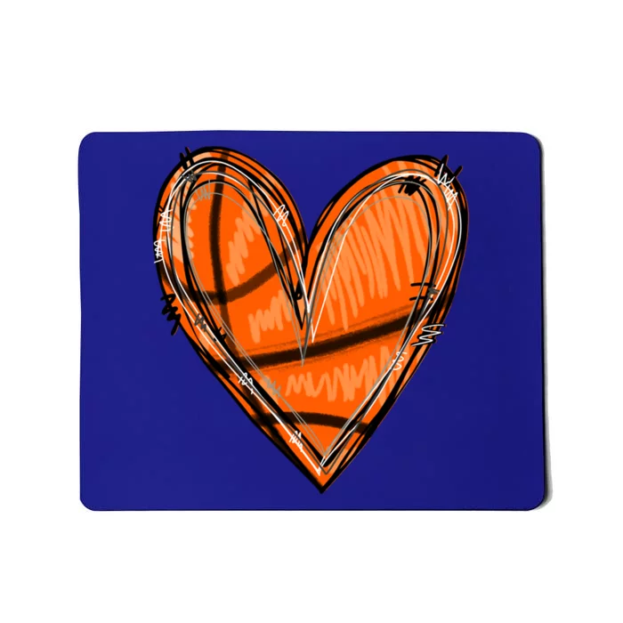 Basketball Heart Basketball Game Day Vibes Basketball Mom Gift Mousepad