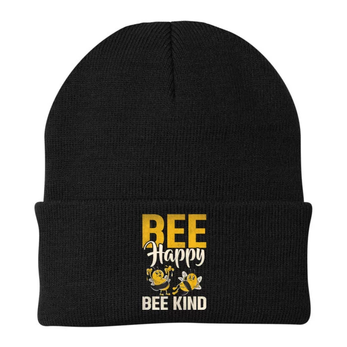 Bee Happy Bee Kind Bee Knit Cap Winter Beanie