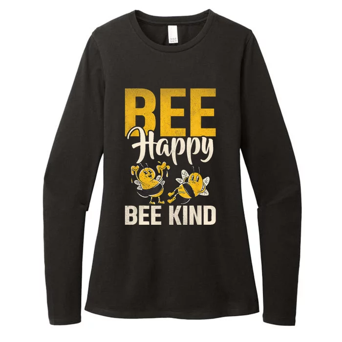 Bee Happy Bee Kind Bee Womens CVC Long Sleeve Shirt