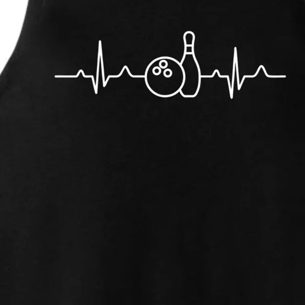 Bowling Heartbeat Bowling Funny Gift Bowling Team Party Gift Ladies Tri-Blend Wicking Tank