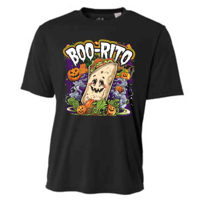 Boorito Halloween Burrito Cute Ghost Pumpkin Funny Gift Cooling Performance Crew T-Shirt