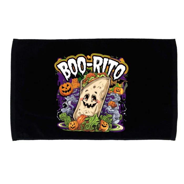 Boorito Halloween Burrito Cute Ghost Pumpkin Funny Gift Microfiber Hand Towel