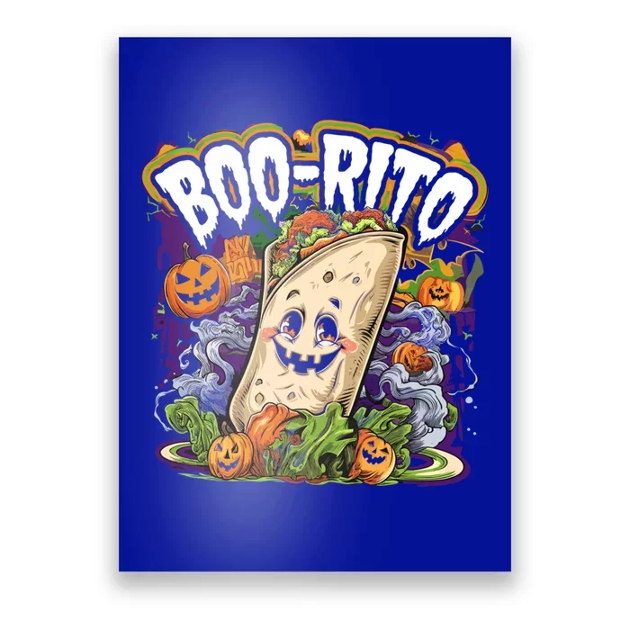 Boorito Halloween Burrito Cute Ghost Pumpkin Funny Gift Poster