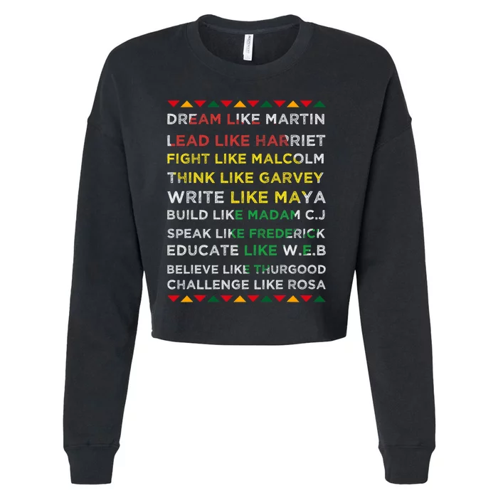 Black History Black History Month African American Cropped Pullover Crew