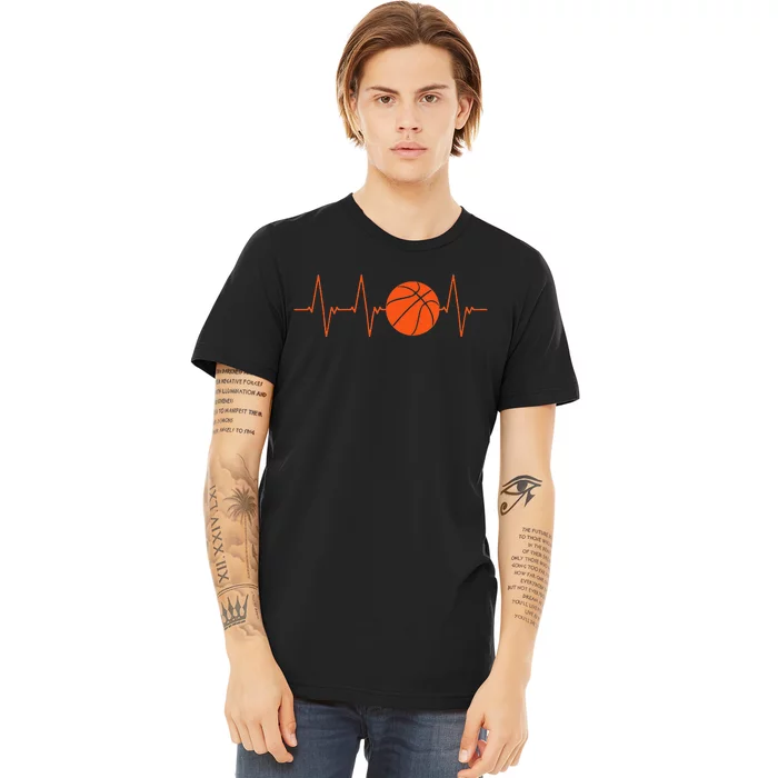 Basketball Heartbeat BBall Gift Premium T-Shirt