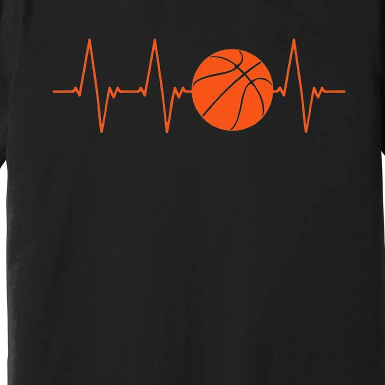 Basketball Heartbeat BBall Gift Premium T-Shirt