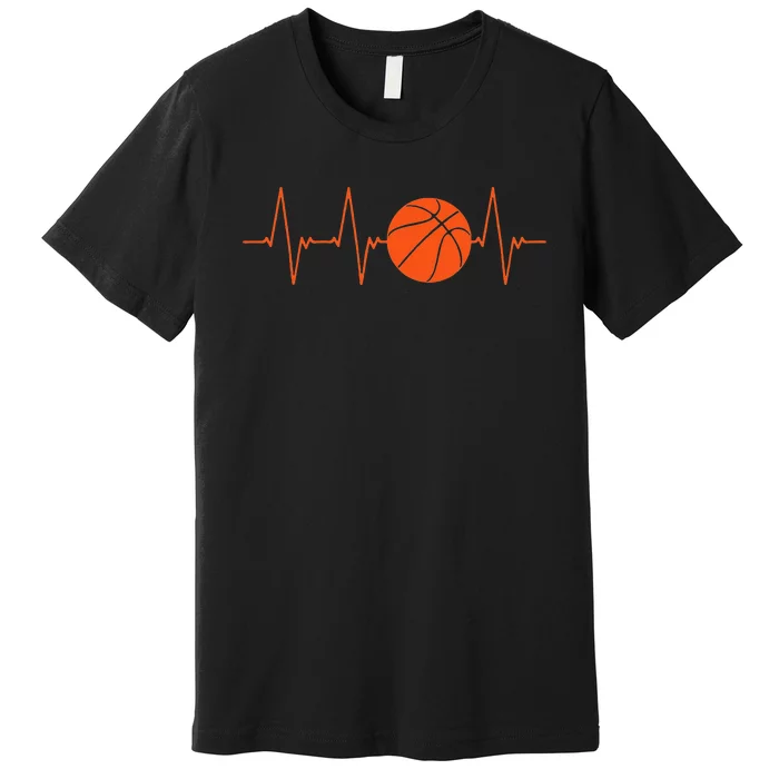 Basketball Heartbeat BBall Gift Premium T-Shirt