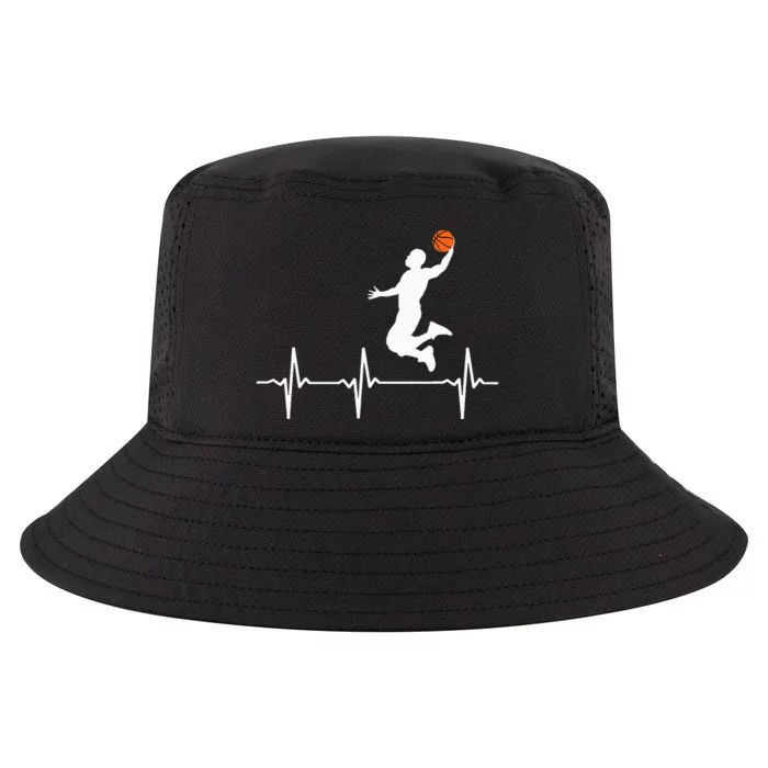 Basketball Heartbeat Cool Comfort Performance Bucket Hat