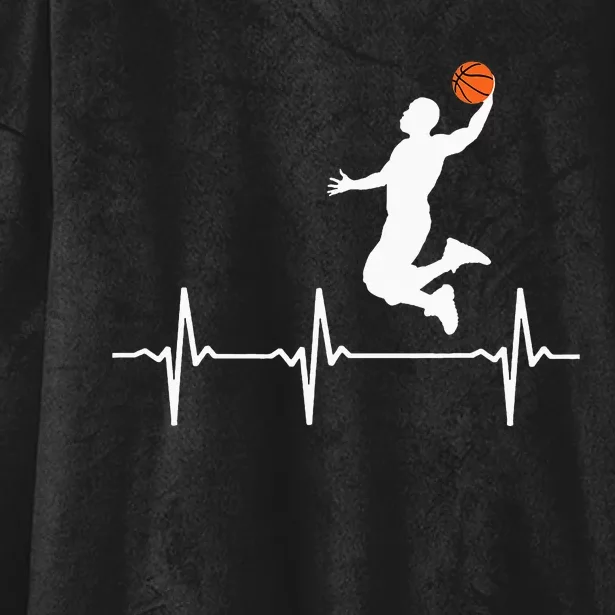 Basketball Heartbeat Hooded Wearable Blanket