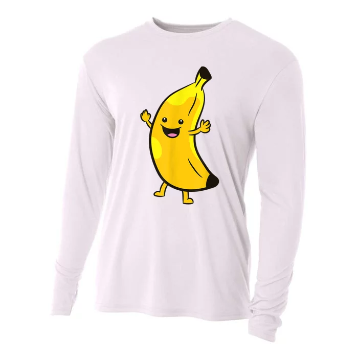 Banana Happy Banana Costume Fruit Love Bananas Cooling Performance Long Sleeve Crew