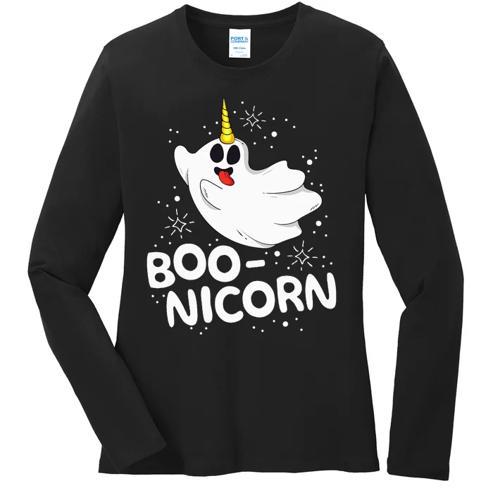 Boonicorn Halloween Boonicorn Unicorn Costume Ladies Long Sleeve Shirt