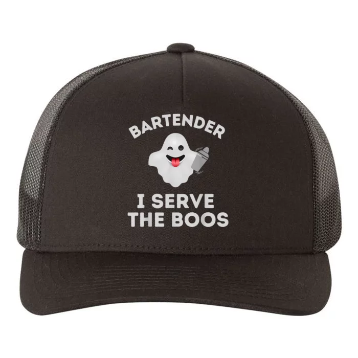 Bartender Halloween Bartender Ghost I Serve The Boos Yupoong Adult 5-Panel Trucker Hat