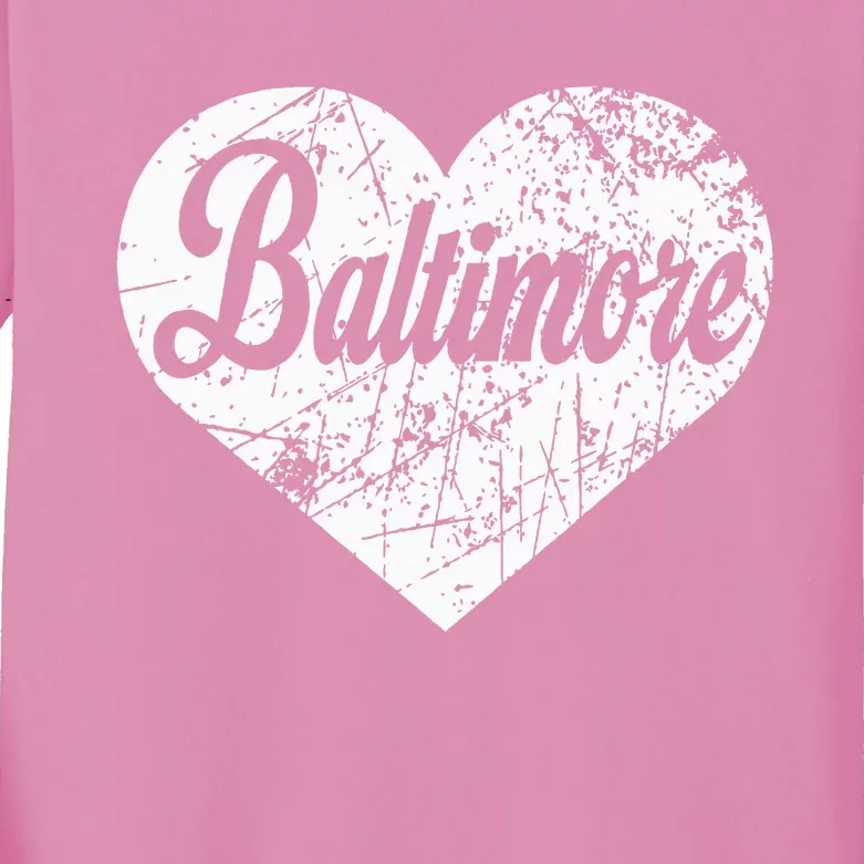 Baltimore Heart Kids Long Sleeve Shirt