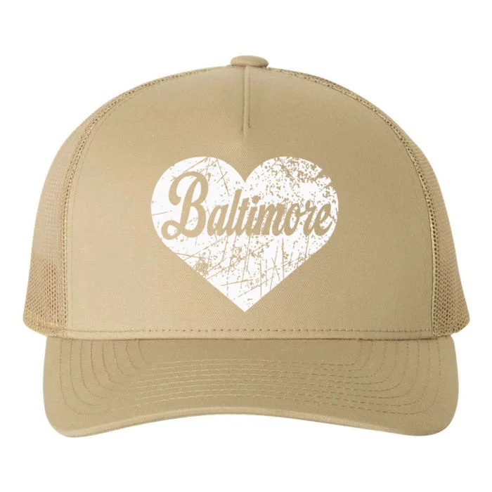 Baltimore Heart Yupoong Adult 5-Panel Trucker Hat