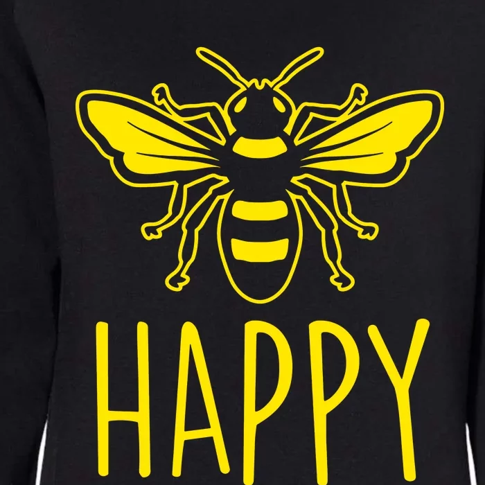 Bee Happy Womens California Wash Sweatshirt