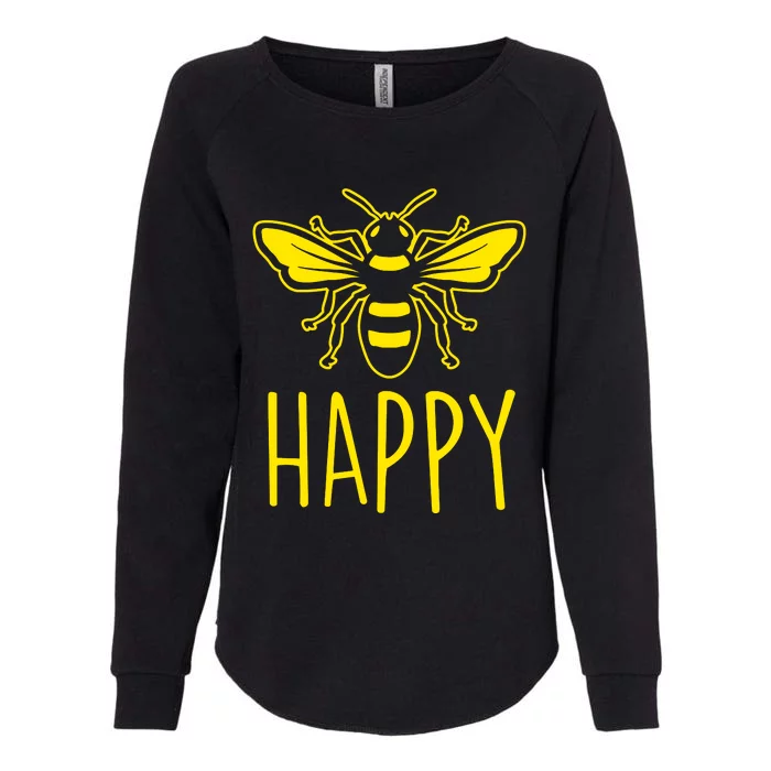 Bee Happy Womens California Wash Sweatshirt