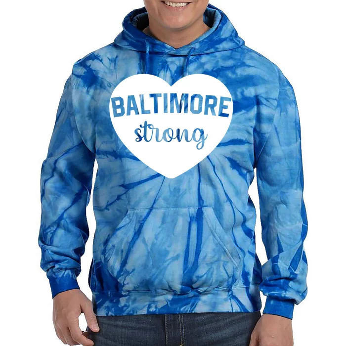 Baltimore Heart Baltimore Bridge Heart Baltimore Strong Tie Dye Hoodie