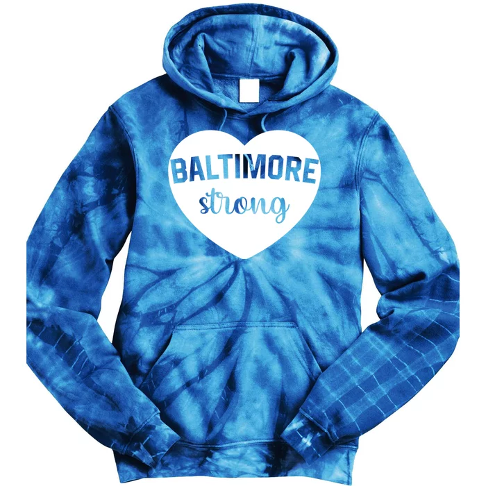 Baltimore Heart Baltimore Bridge Heart Baltimore Strong Tie Dye Hoodie