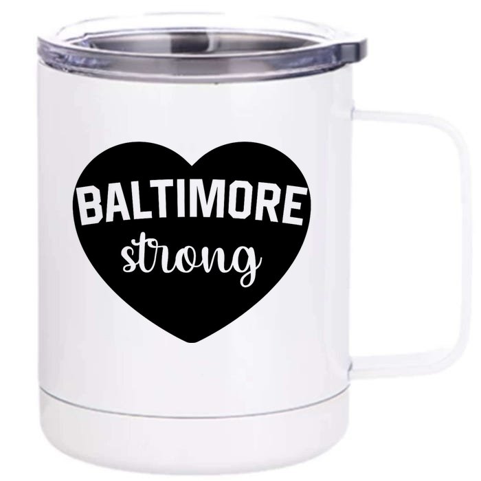 Baltimore Heart Baltimore Bridge Heart Baltimore Strong Front & Back 12oz Stainless Steel Tumbler Cup