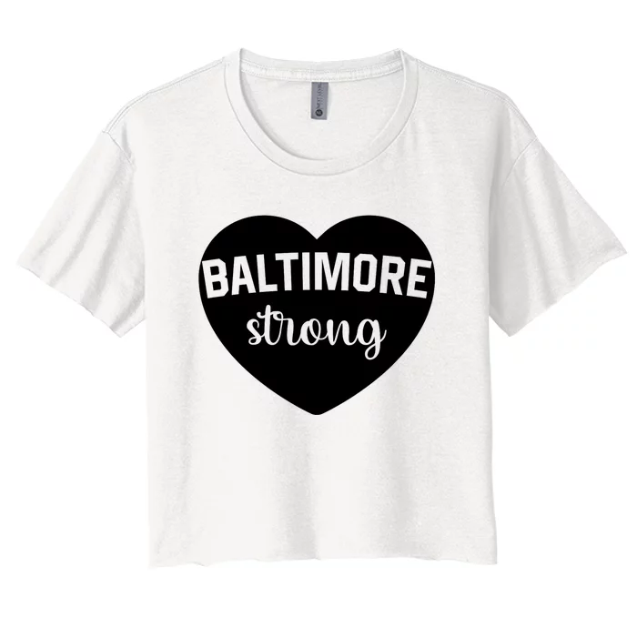 Baltimore Heart Baltimore Bridge Heart Baltimore Strong Women's Crop Top Tee