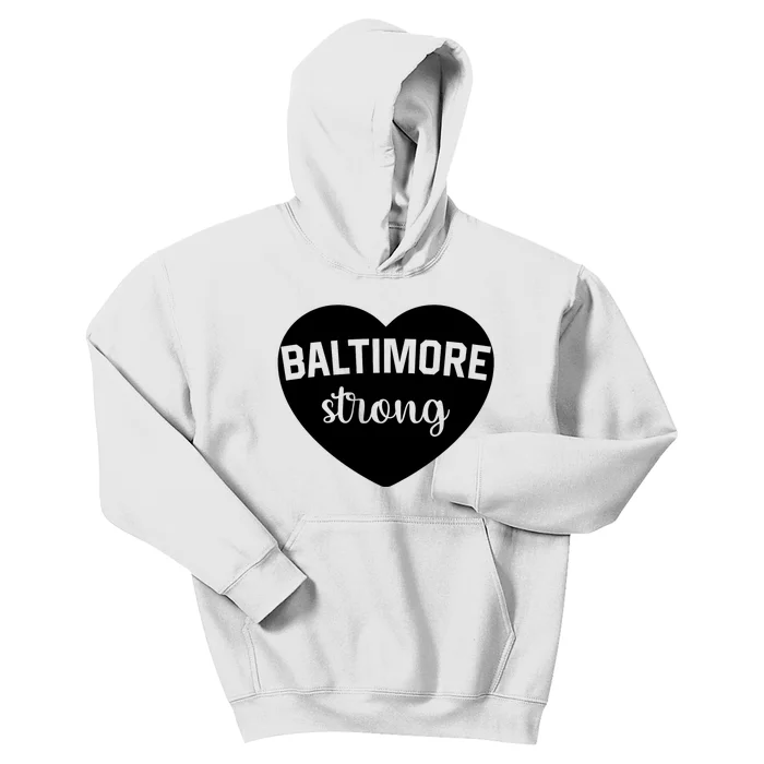 Baltimore Heart Baltimore Bridge Heart Baltimore Strong Kids Hoodie