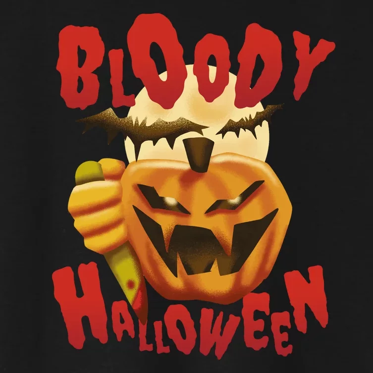 Bloody Halloween Women's Crop Top Tee