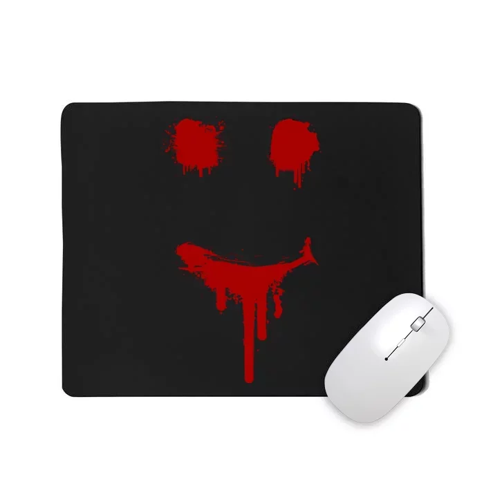 Bloody Halloween Costume I Blood Splatter Smile Mousepad