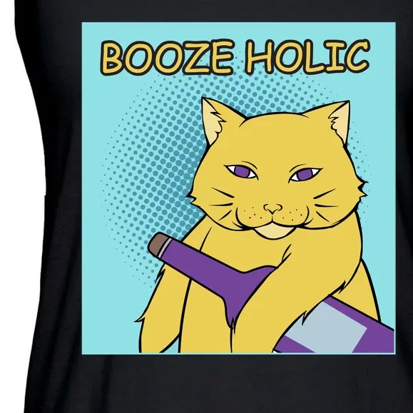 Booze Holic Cat Ladies Essential Flowy Tank