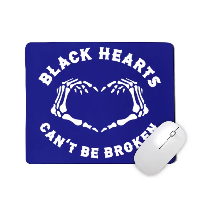 Black Hearts Cant Be Broken Skeleton Heart Hands Punk Goth Great Gift Mousepad