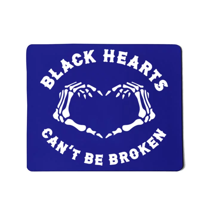 Black Hearts Cant Be Broken Skeleton Heart Hands Punk Goth Great Gift Mousepad