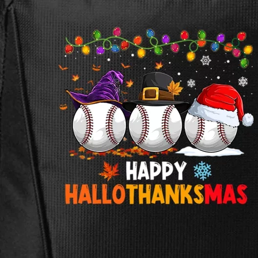 Baseball Halloween Christmas Thanksgiving Hallothanksmas Great Gift City Backpack