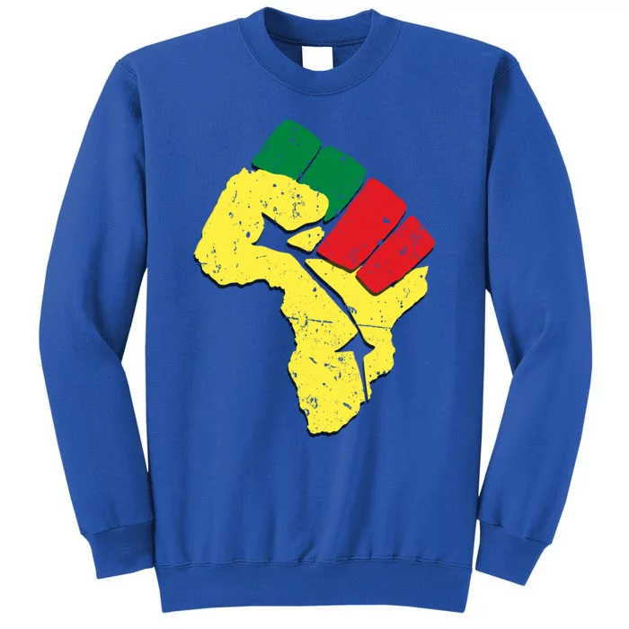 Black History Cute Gift Pan African Flag Colors Resist Fist Cool Gift Tall Sweatshirt