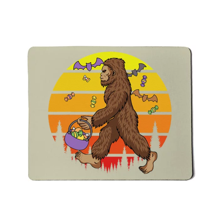 BigFoot Halloween Costume Retro Sasquatch Trick Or Treat Mousepad