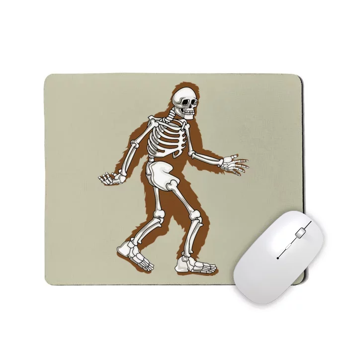 Bigfoot Halloween Costume Sasquatch Skeleton Spooky Yeti Mousepad