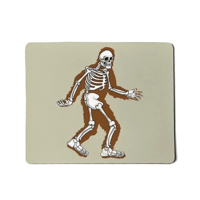 Bigfoot Halloween Costume Sasquatch Skeleton Spooky Yeti Mousepad