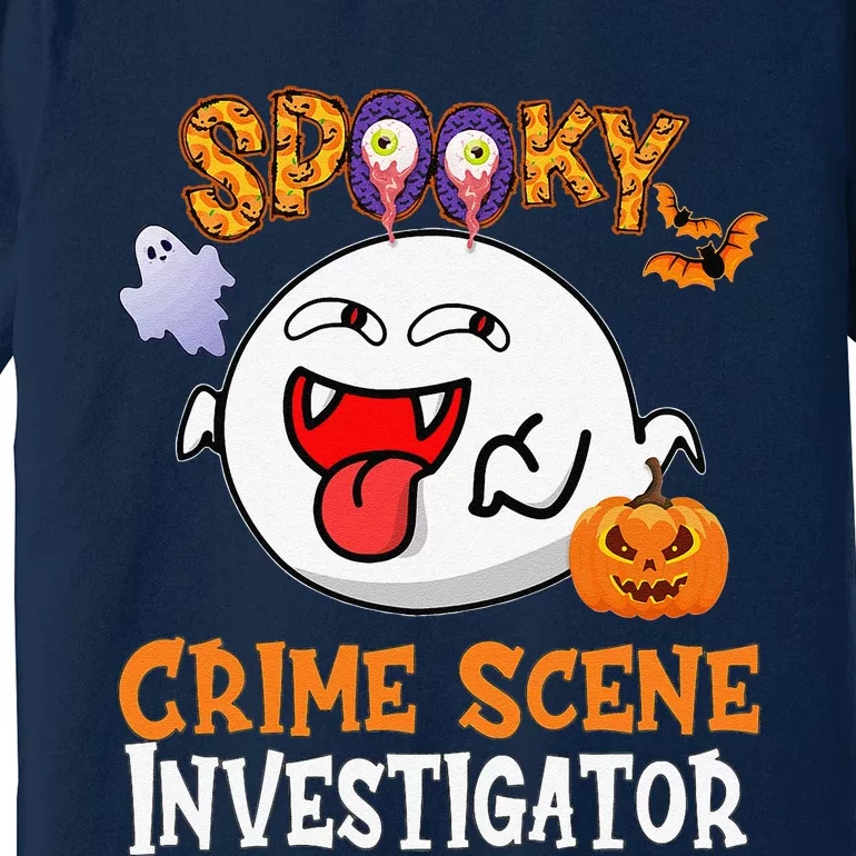 Boo Halloween Costume Spooky Crime Scene Investigator Premium T-Shirt