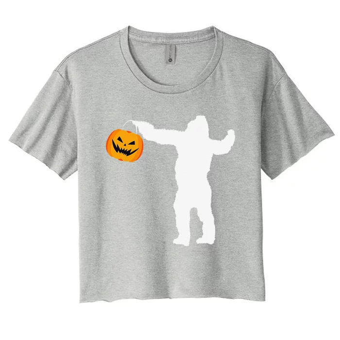 Bigfoot Halloween Costume Funny For WoGirll Women's Crop Top Tee