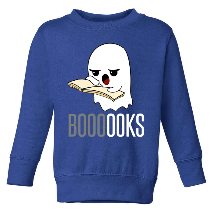 Booooks Halloween Cute Ghost Reading Books Cool Gift Toddler Sweatshirt