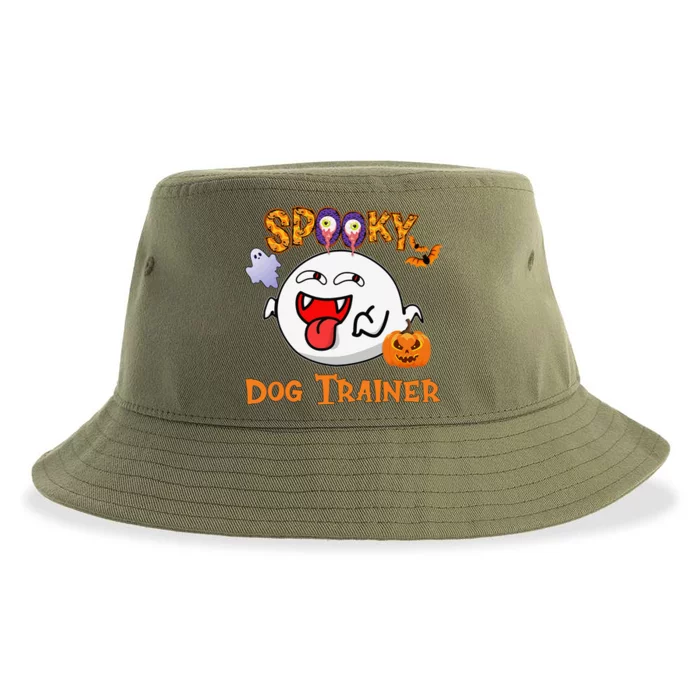 Boo Halloween Costume Spooky Dog Trainer Sustainable Bucket Hat