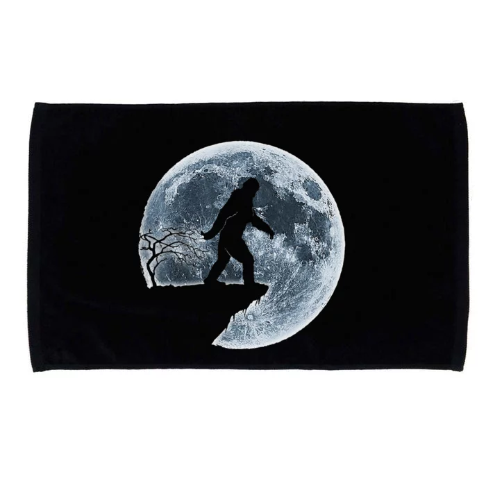 Bigfoot Halloween Costume Moon Silhouette Microfiber Hand Towel