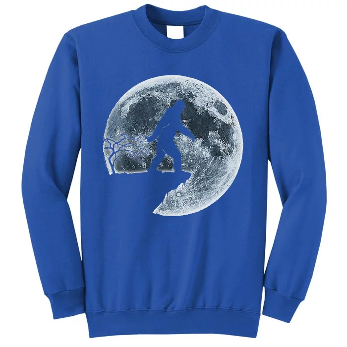 Bigfoot Halloween Costume Moon Silhouette Sweatshirt