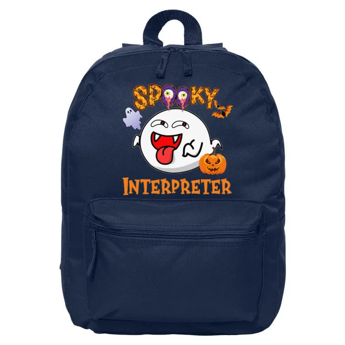 Boo Halloween Costume Spooky Interpreter 16 in Basic Backpack