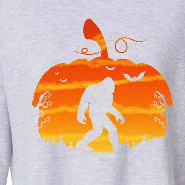 Bigfoot Halloween Costume Pumpkin Aussie Cropped Pullover Crew