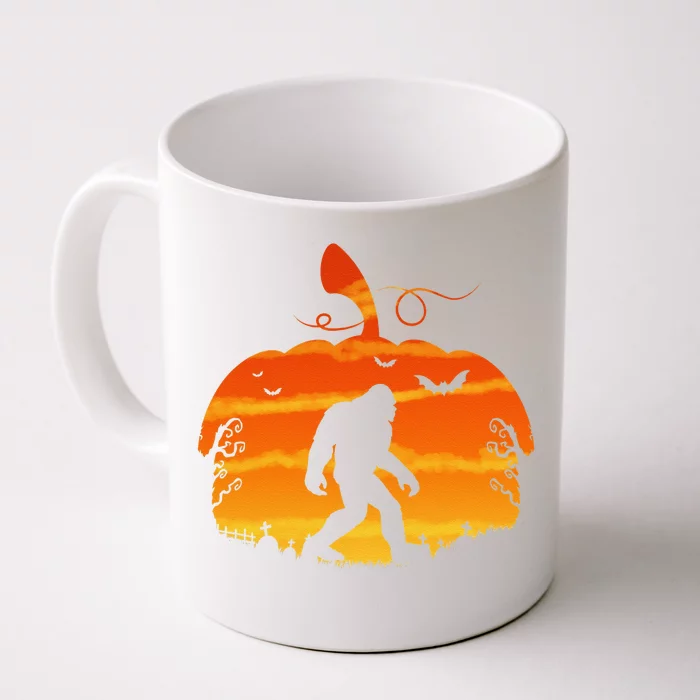 Bigfoot Halloween Costume Pumpkin Aussie Front & Back Coffee Mug