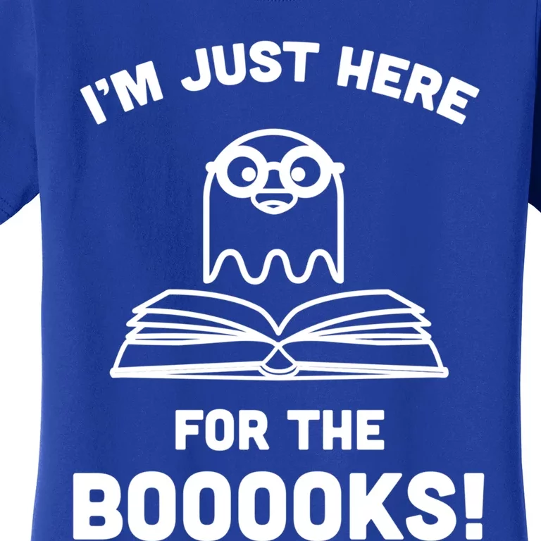 Booooks Halloween Cute Ghost Reading Books Library Gift Women's T-Shirt