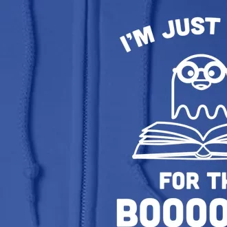 Booooks Halloween Cute Ghost Reading Books Library Gift Full Zip Hoodie