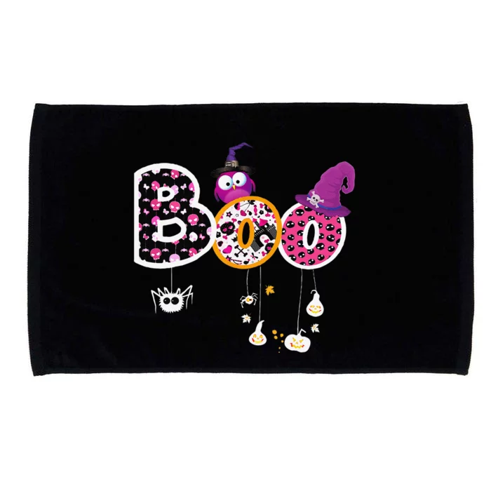 Boo Halloween Costume Spiders Ghosts Pumkin & Witch Hat Gift Microfiber Hand Towel