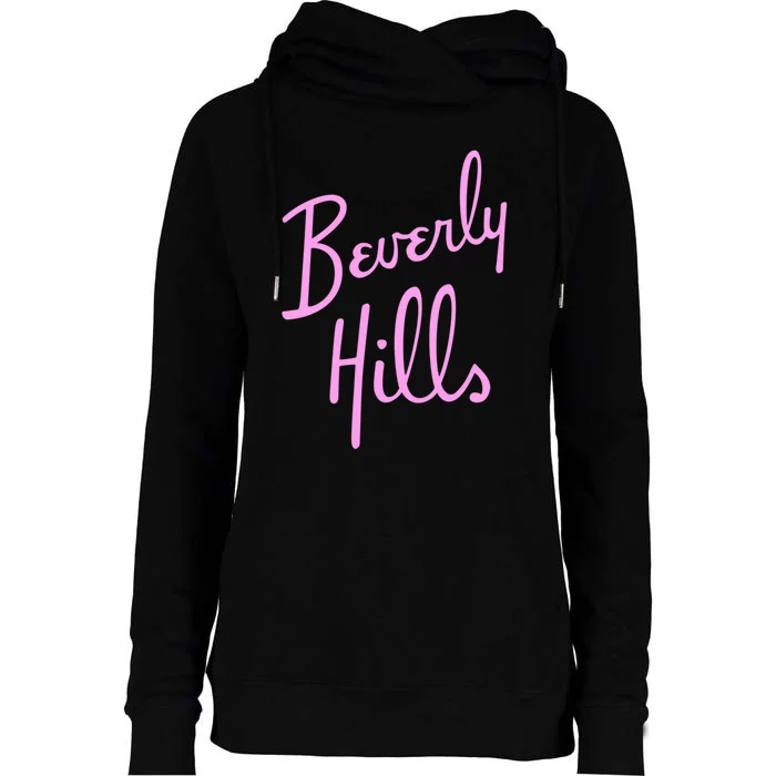 Beverly Hills California Hotel Souvenir Valley Girl Pride CA Womens Funnel Neck Pullover Hood